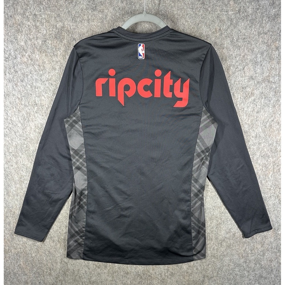 Nike Trail Blazers Rip City Dri-FIT Shooting Shirt Mens M NBA Long Sleeve